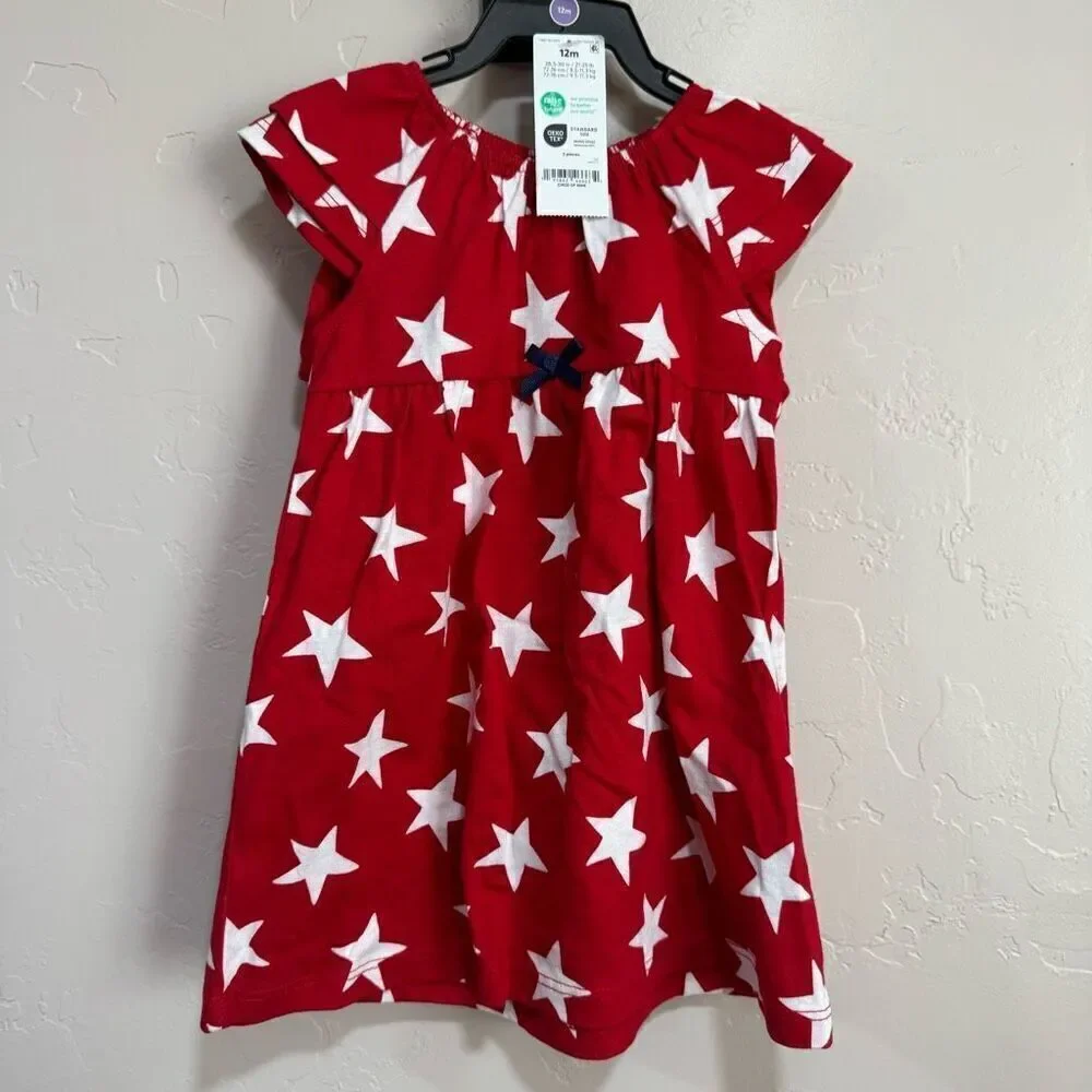 Carter’s Red Stars dress and bloomers